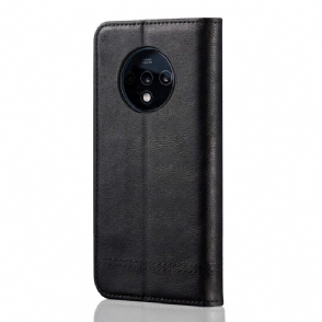 Flip Case voor OnePlus 7T Hemelse Kunstleren Kaarthouder