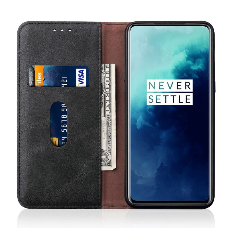 Flip Case voor OnePlus 7T Hemelse Kunstleren Kaarthouder