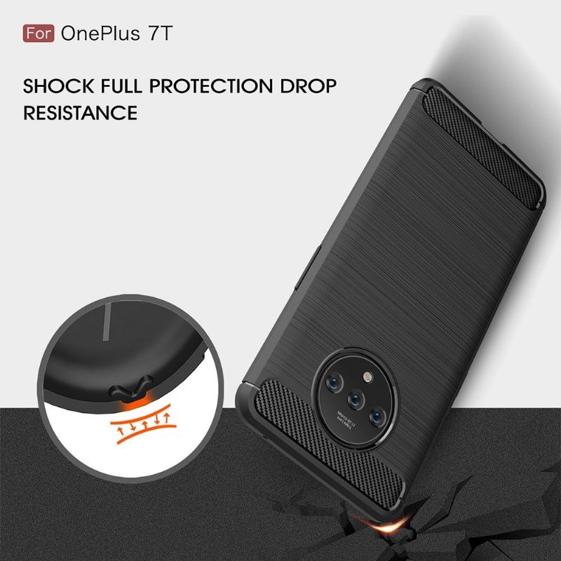 Hoesje voor OnePlus 7T Anti-fall Ingeborsteld Gel