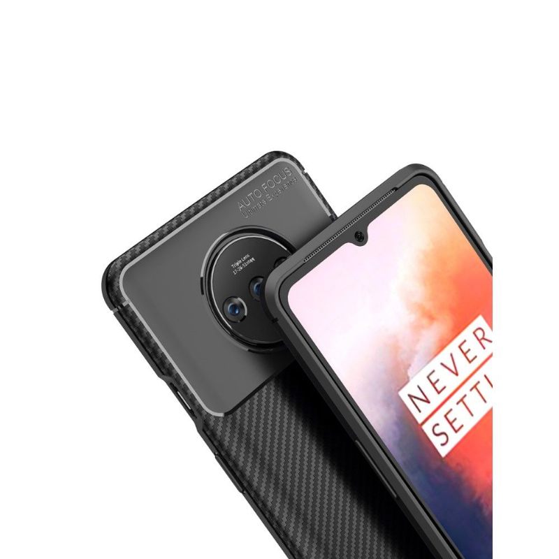 Hoesje voor OnePlus 7T Gel Koolstofvezel Stijl