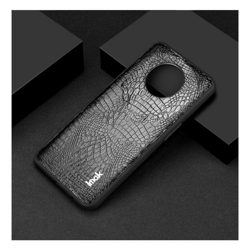 Hoesje voor OnePlus 7T Imak Croco Effect Zwart