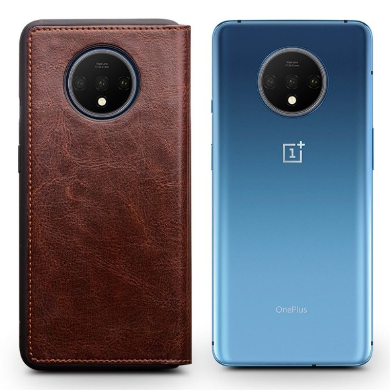 Leren Hoesje voor OnePlus 7T Bescherming Premium Echt Leer - Bruin