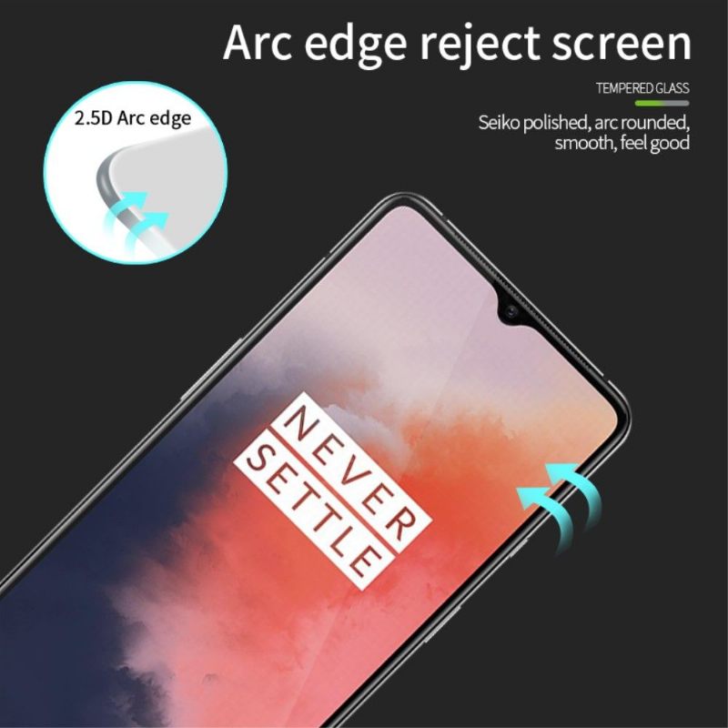 Oneplus 7T - Schermbeschermer Van Gehard Glas Op Volledige Grootte