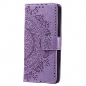 Leren Hoesje voor Xiaomi 13 Mandala Zon Met Lanyard