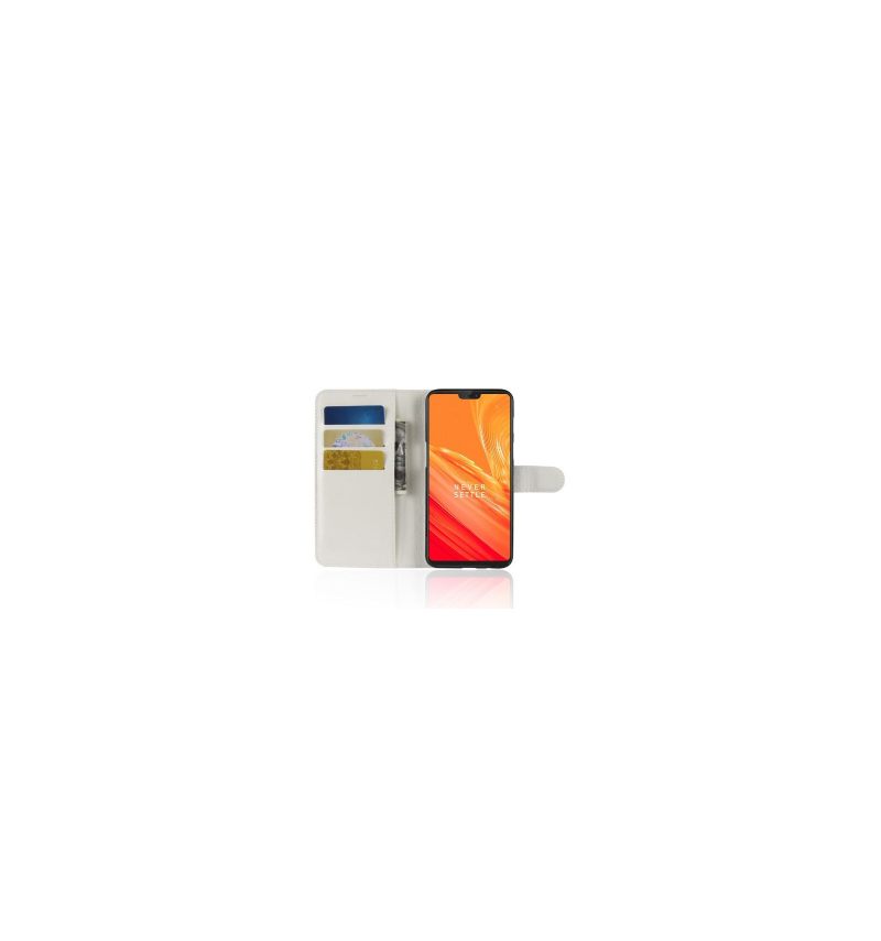 Leren Hoesje voor OnePlus 6 Bescherming Portemonnee Leren Stijl Leren Portemonnee