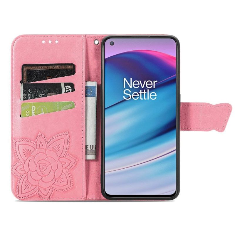 Flip Case voor OnePlus Nord CE 5G Reliëfvlinder