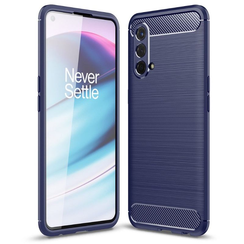 Telefoonhoesje voor OnePlus Nord CE 5G Bescherming Flexibel Geborsteld Effect