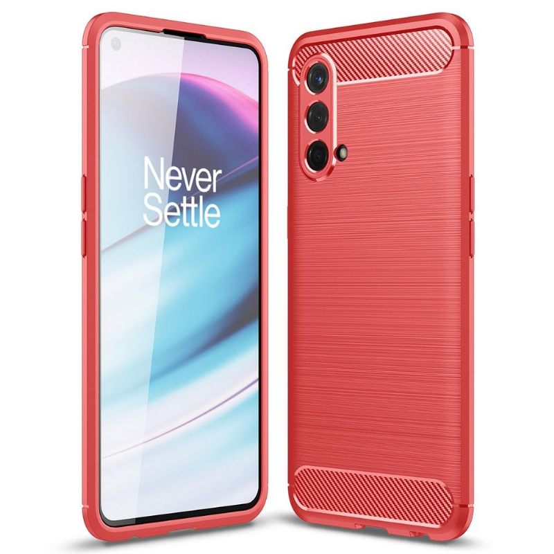 Telefoonhoesje voor OnePlus Nord CE 5G Bescherming Flexibel Geborsteld Effect