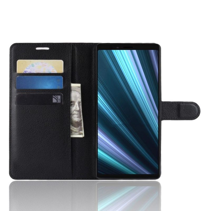 Cover voor Sony Xperia 1 Stijl Lederen Kaarthouder