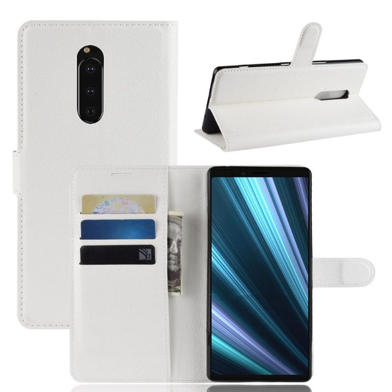 Cover voor Sony Xperia 1 Stijl Lederen Kaarthouder