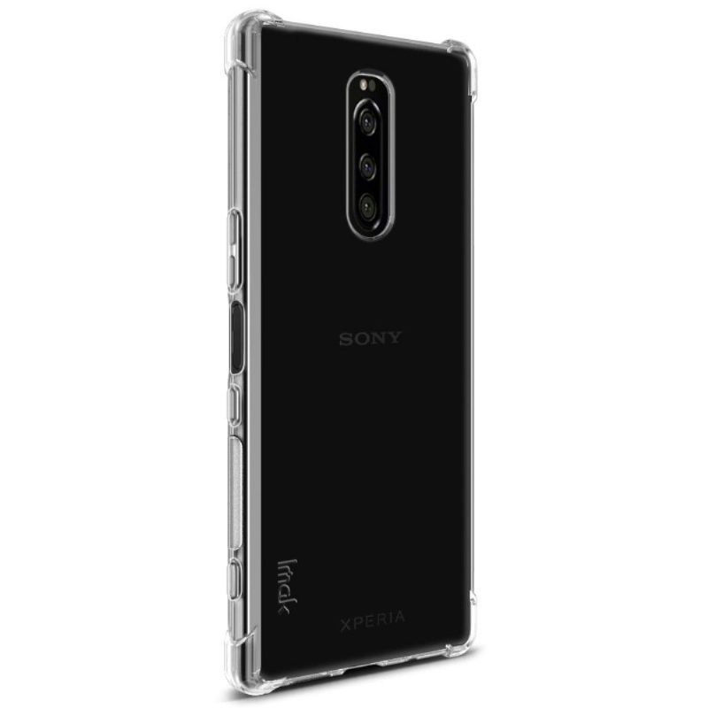 Telefoonhoesje voor Sony Xperia 1 Transparant + Beschermfolie