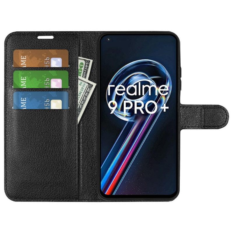 Folio-hoesje voor Realme 9 Pro Plus Anti-fall Portemonnee Leren Leerstijl