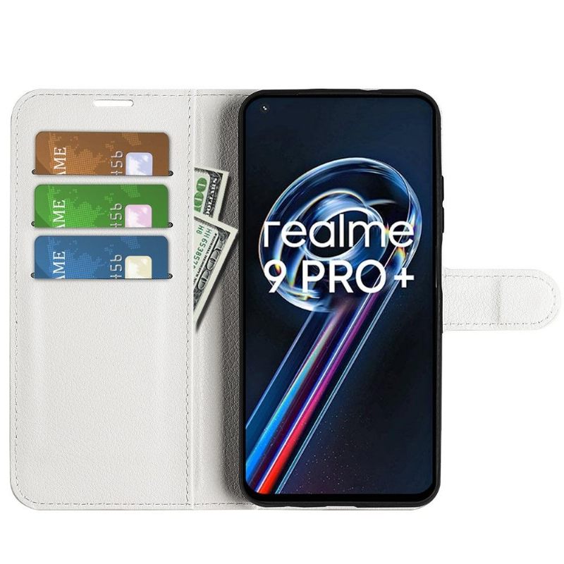 Folio-hoesje voor Realme 9 Pro Plus Anti-fall Portemonnee Leren Leerstijl