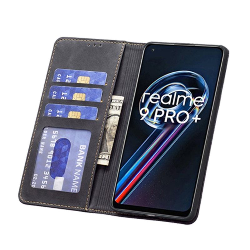 Leren Hoesje voor Realme 9 Pro Plus Folio-hoesje Binfen Color Flip Faux Leather