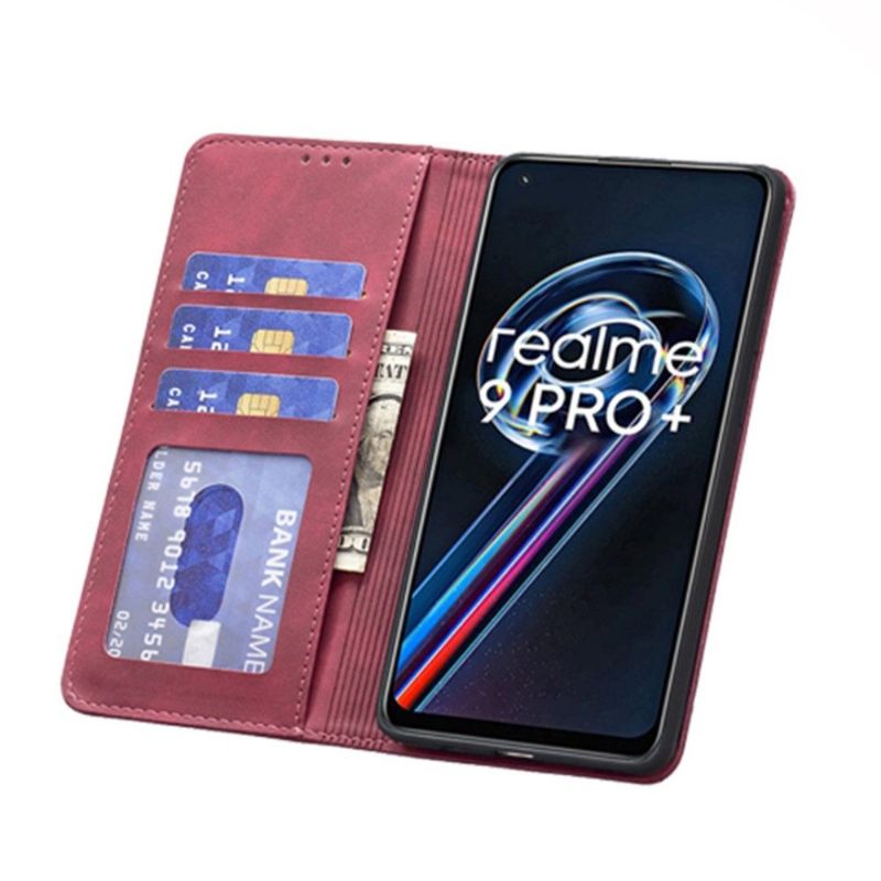 Leren Hoesje voor Realme 9 Pro Plus Folio-hoesje Binfen Color Flip Faux Leather