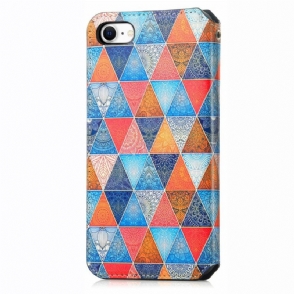 Folio-hoesje voor iPhone SE 2022 Mandala Caleidoscoop