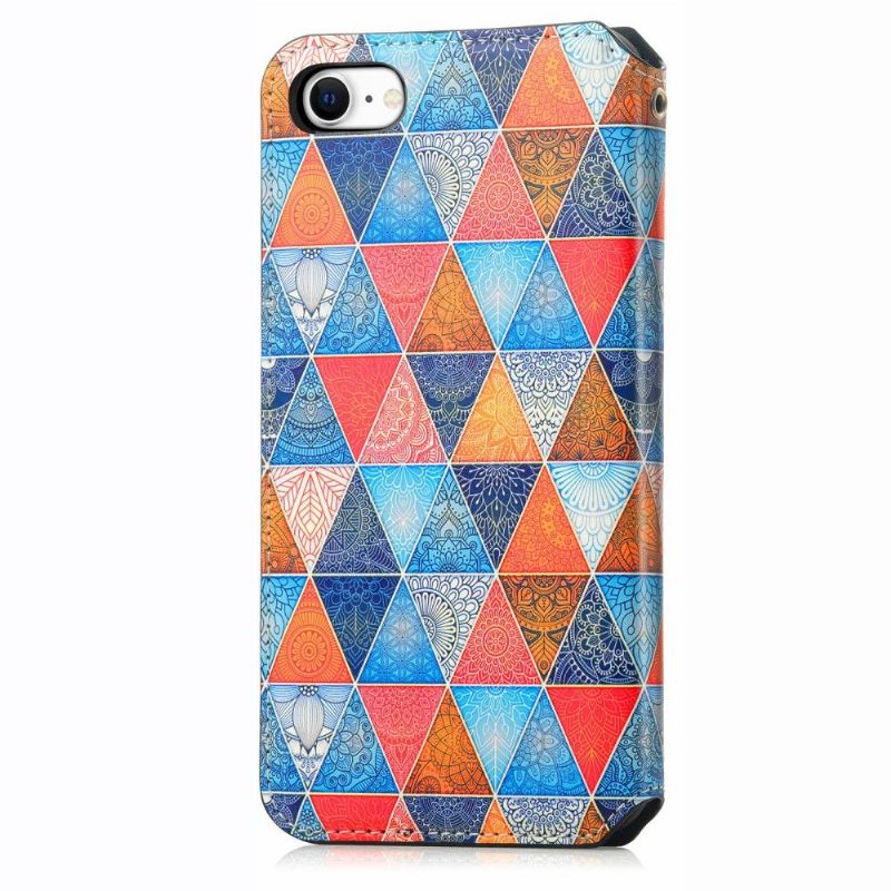 Folio-hoesje voor iPhone SE 2022 Mandala Caleidoscoop