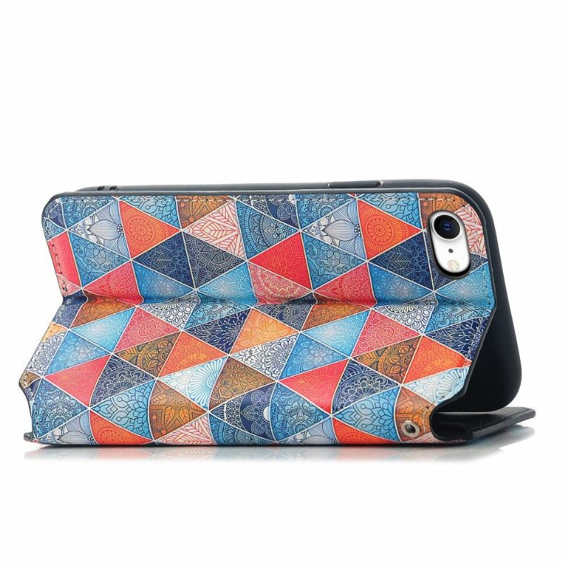 Folio-hoesje voor iPhone SE 2022 Mandala Caleidoscoop