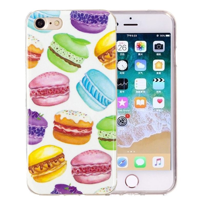 Hoesje voor iPhone SE 2022 Anti-fall Fluorescerende Macarons