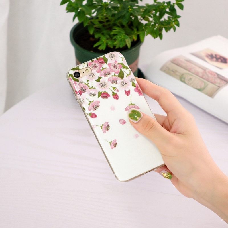 Hoesje voor iPhone SE 2022 Fluorescerende Bloemen