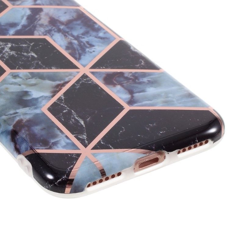 Hoesje voor iPhone SE 2022 Marmeren Geometrisch Patroon