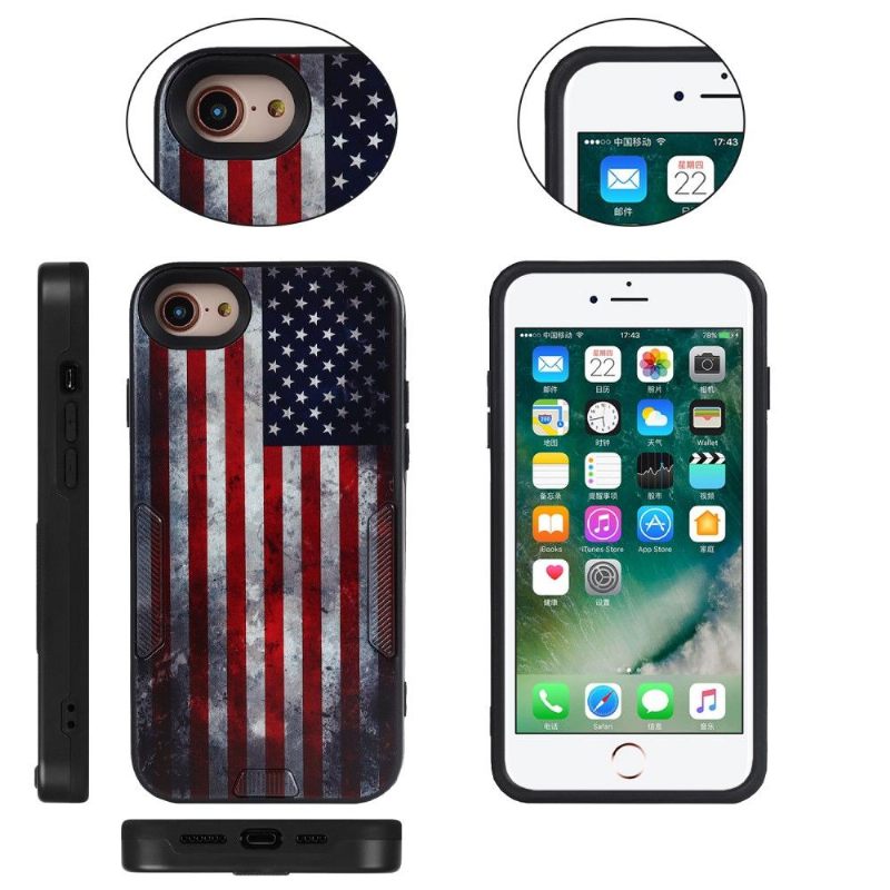 Hoesje voor iPhone SE 2022 Vintage Amerikaanse Vlag