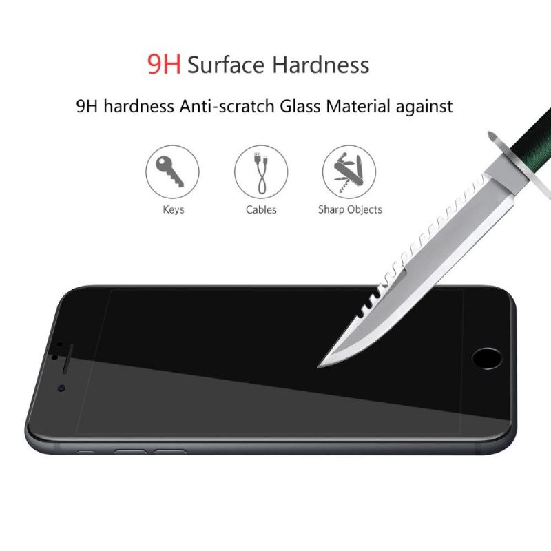 Telefoonhoesje voor iPhone SE 2022 Bescherming Hoesje - Schermbeschermer Van Gehard Glas Op Volledige Grootte