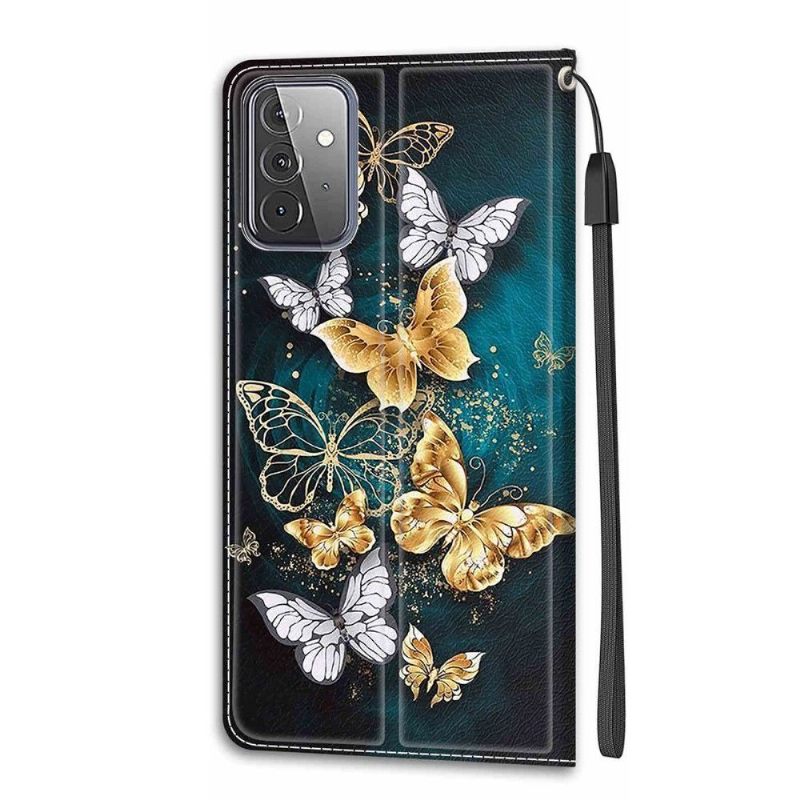 Flip Case voor Samsung Galaxy A72 4G / A72 5G Vlinders