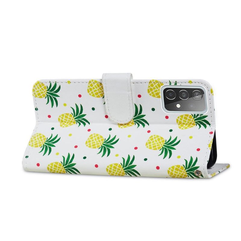 Folio-hoesje voor Samsung Galaxy A72 4G / A72 5G Ananas