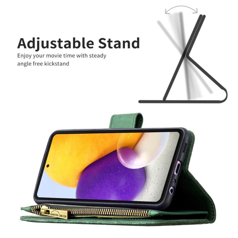 Folio-hoesje voor Samsung Galaxy A72 4G / A72 5G Anti-fall Portemonnee Leren Vliegende Vlinders