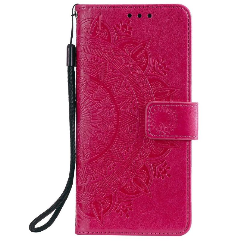 Folio-hoesje voor Samsung Galaxy A72 4G / A72 5G Anti-fall Zon Mandala