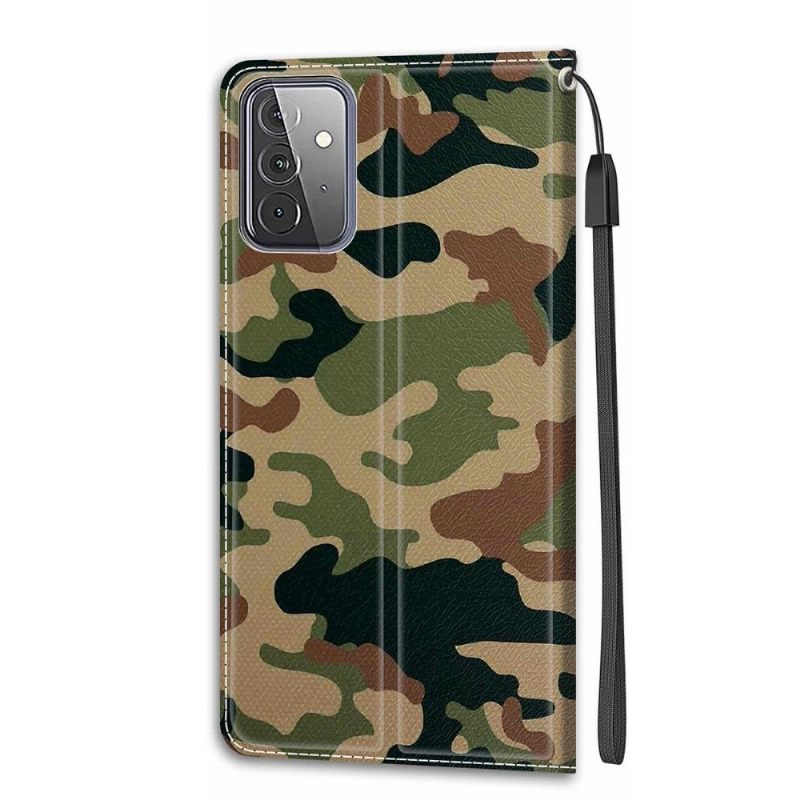 Folio-hoesje voor Samsung Galaxy A72 4G / A72 5G Camouflage