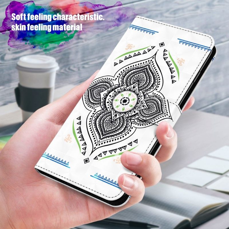 Folio-hoesje voor Samsung Galaxy A72 4G / A72 5G Enkele Mandala