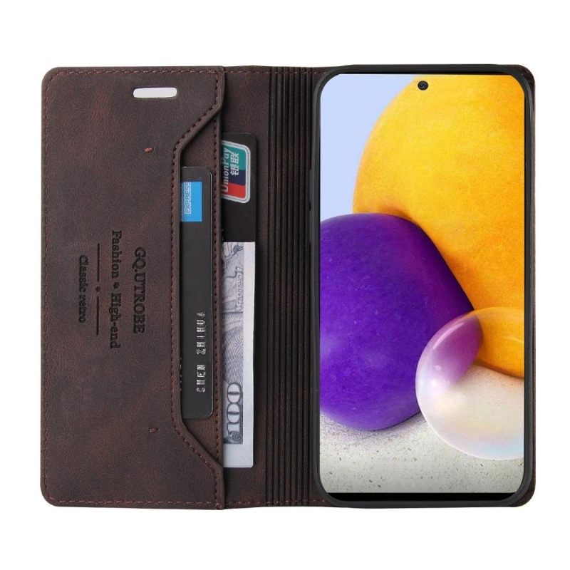 Folio-hoesje voor Samsung Galaxy A72 4G / A72 5G Klassiek Retro Kunstleer