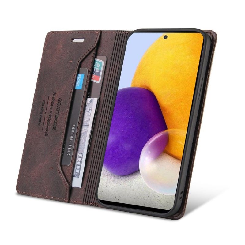 Folio-hoesje voor Samsung Galaxy A72 4G / A72 5G Klassiek Retro Kunstleer