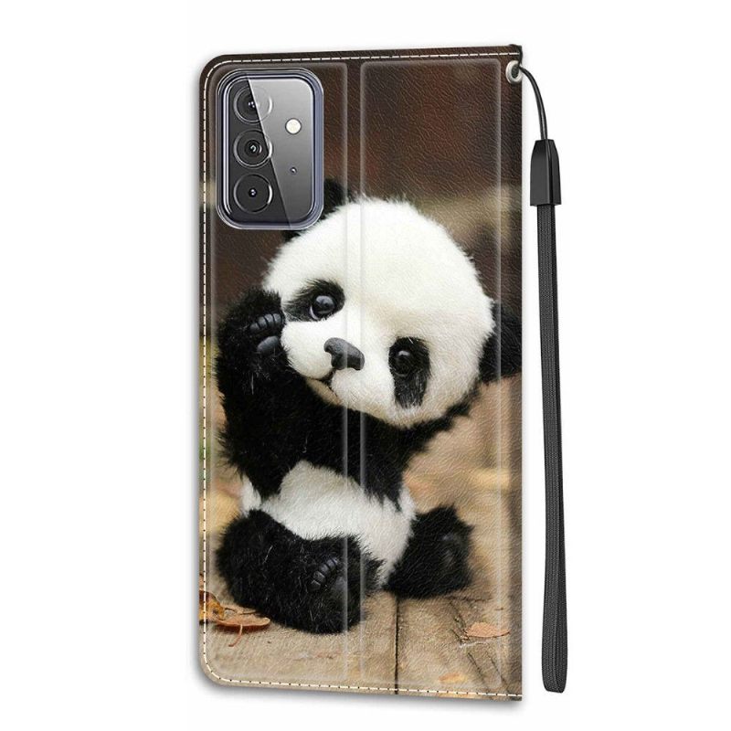 Folio-hoesje voor Samsung Galaxy A72 4G / A72 5G Kleine Panda