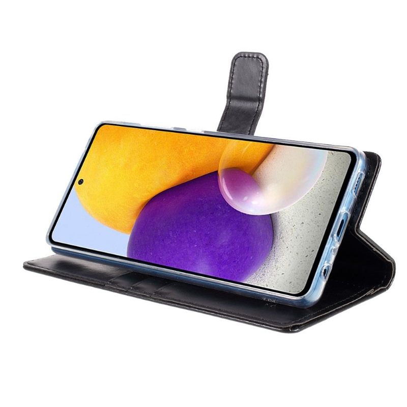 Folio-hoesje voor Samsung Galaxy A72 4G / A72 5G Mercury Blue Moon Leereffect