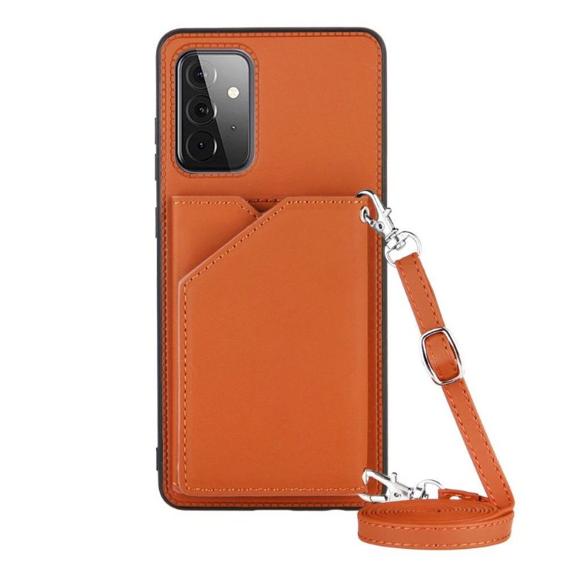 Hoesje voor Samsung Galaxy A72 4G / A72 5G Aude Lanyard Met Meerdere Compartimenten