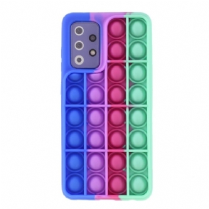 Hoesje voor Samsung Galaxy A72 4G / A72 5G Pop It Fidget Toy - Veelkleurig