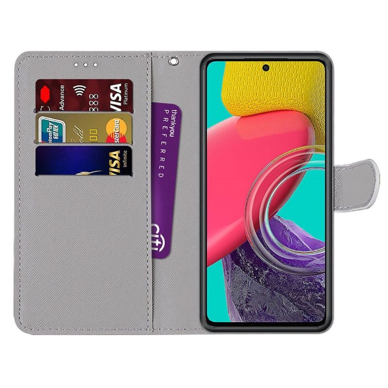 Folio-hoesje voor Samsung Galaxy M53 5G Anti-fall Nevel