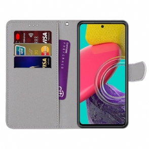 Folio-hoesje voor Samsung Galaxy M53 5G Anti-fall Nevel