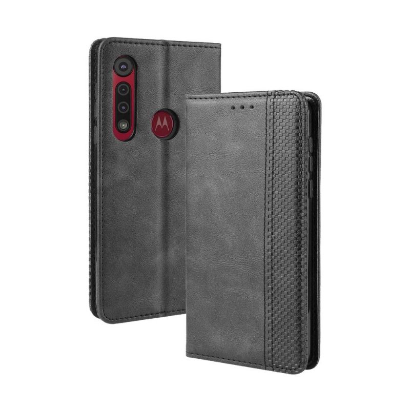 Cover voor Motorola Moto G8 Plus Anti-fall Leer In Cirénius-stijl