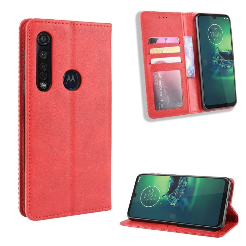 Cover voor Motorola Moto G8 Plus Anti-fall Leer In Cirénius-stijl