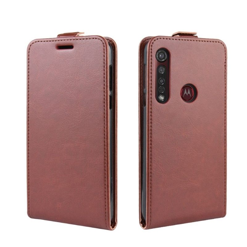 Cover voor Motorola Moto G8 Plus Folio-hoesje Verticaal Kunstleer