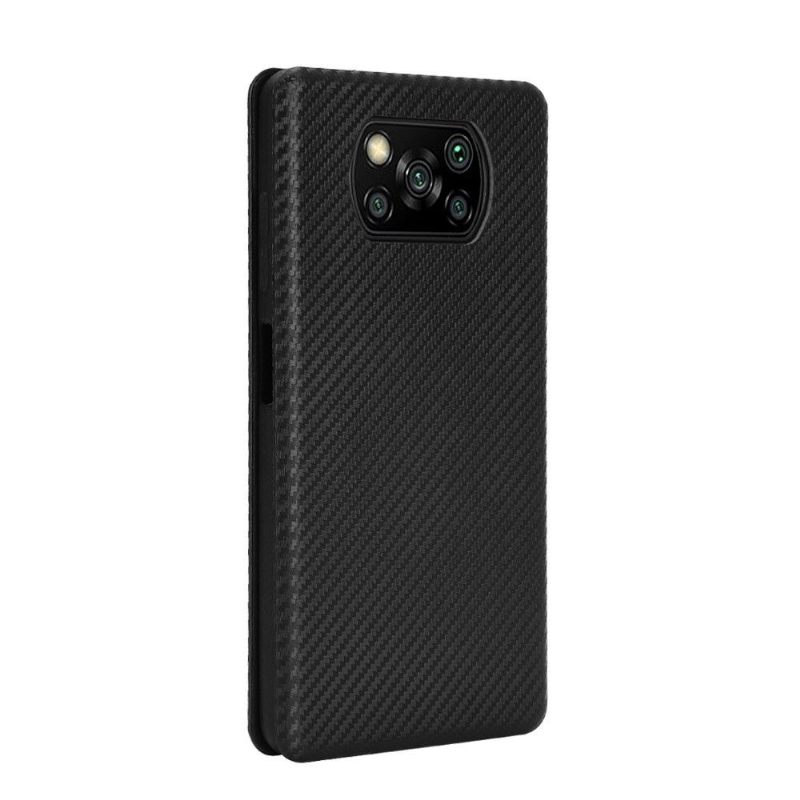 Folio-hoesje voor Poco X3 / X3 Pro / X3 NFC Koolstofvezeleffect