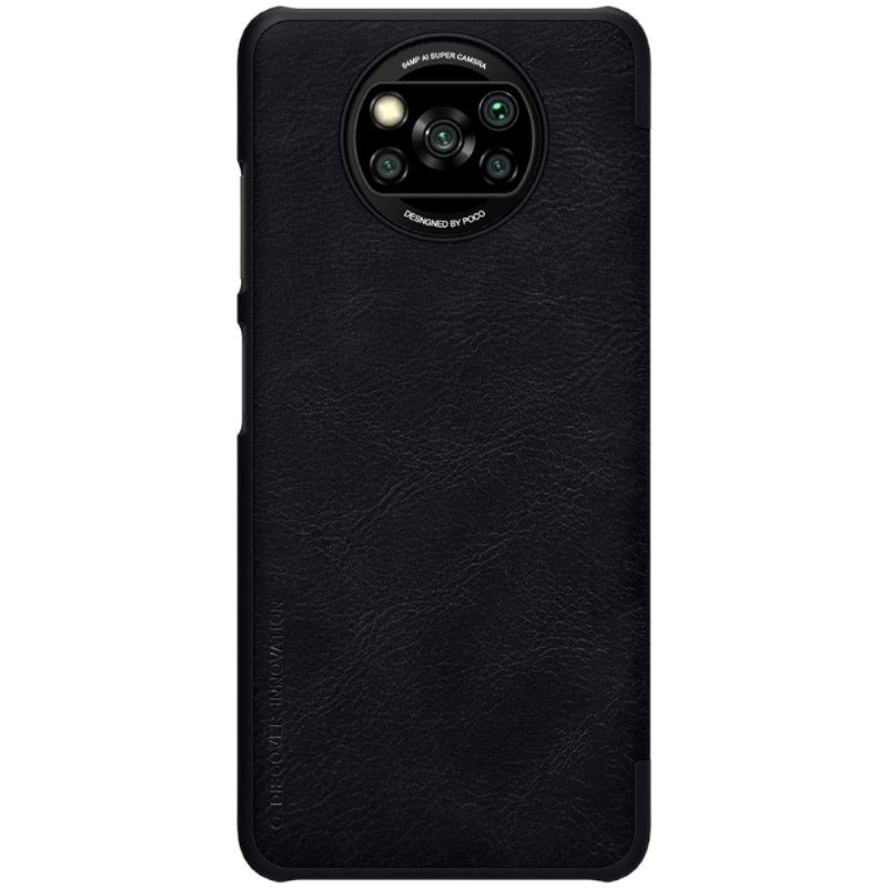 Folio-hoesje voor Poco X3 / X3 Pro / X3 NFC Qin-serie Leereffect