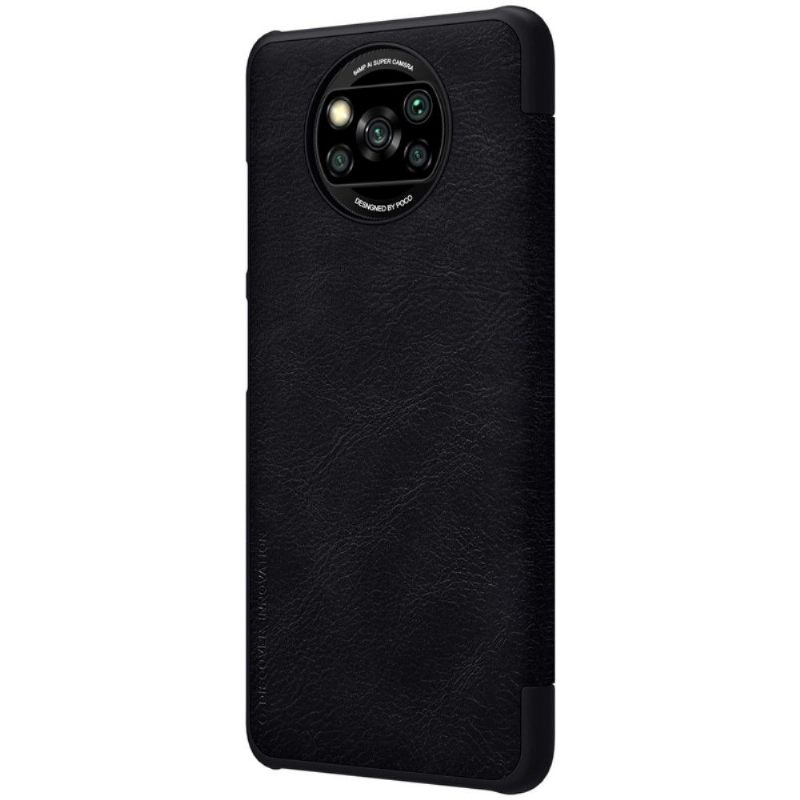 Folio-hoesje voor Poco X3 / X3 Pro / X3 NFC Qin-serie Leereffect