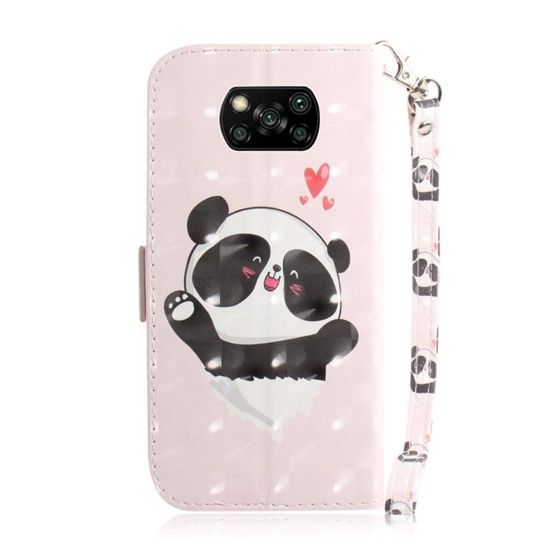 Folio-hoesje voor Poco X3 / X3 Pro / X3 NFC Schattige Panda