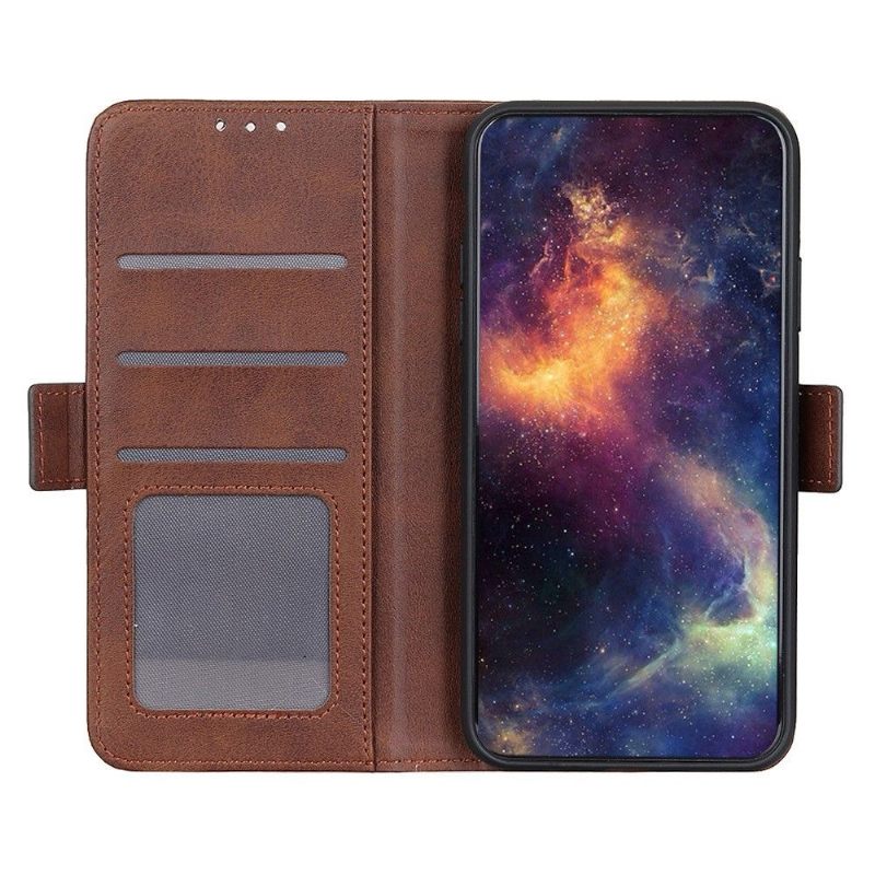 Cover voor Asus Zenfone 8 Flip Anti-fall Portemonnee Leren Folio-hoesje Mat Lederen Hoes