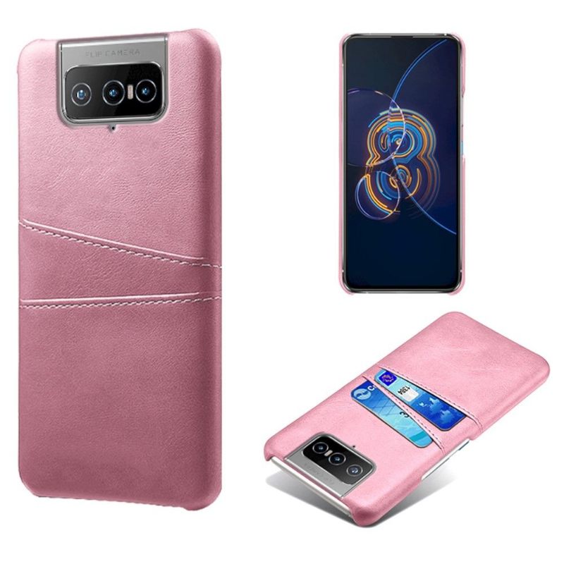 Hoesje voor Asus Zenfone 8 Flip Folio-hoesje Melody Leder Effect Kaarthouder